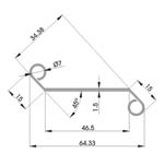 Esquema - Perfil basculante pe-529 laminado en frío